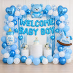 45 Pcs Welcome Baby Boy Decoration Kit – Blue White Balloons