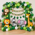 70 Pcs Jungle Theme Birthday Decoration Kit with Animal Foils