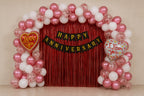 84 Pcs Happy Anniversary Decoration Kit – Pink & White Balloons image 0