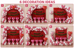 84 Pcs Happy Anniversary Decoration Kit – Pink & White Balloons image 2