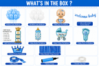 71 Pcs Welcome Baby Boy Decoration Kit – Blue White Combo image 1