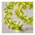 Green Leaf Curtain LED Light with 10 Hanging Strings – Warm White image 0