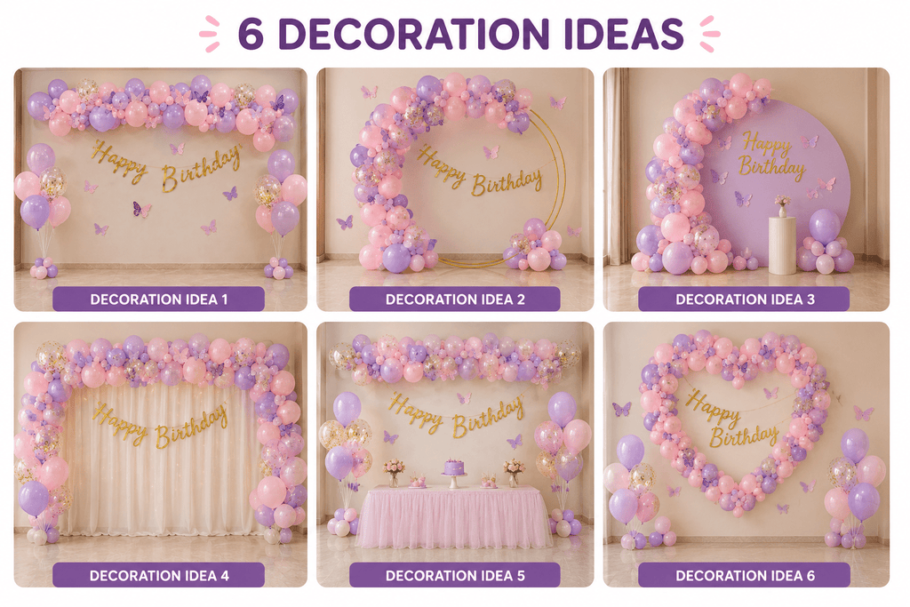 109 Pcs Butterfly Birthday Balloon Arch Kit – Pink & Purple image 2