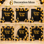 51 Pcs Groom To Be Decoration Kit – Black & Gold Balloons