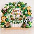 Jungle Safari Birthday Decoration Kit – 62 Pcs DIY Balloon & Animal Theme Set