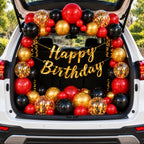 17 Pcs Car Boot Birthday Decoration Kit – Red, Black & Gold