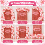 74 Pcs Pink Rose Gold Birthday Decoration Kit with Balloon Garland