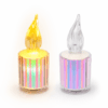 LED candle light for home decoration with warm flameless glow and colorful decorative base