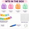 Pastel Rainbow Birthday Decoration Kit for Kids Pastel Rainbow Birthday Decoration Kit with 60 Balloons and Net Curtain