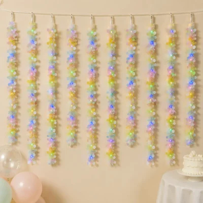 Multicolor LED Decoration Light for Diwali & Ganpati – 10 Ft, 10 Hanging Lines, 2 Ft Drop | Plug-In Festive Light